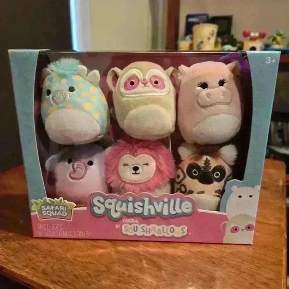 Squishmallows Other - SQUISHMALLOWS SQUISHVILLE SAFARI SQUAD – 2 INCH 6-PACK - NEW IN BOX – FOR AGE 3+